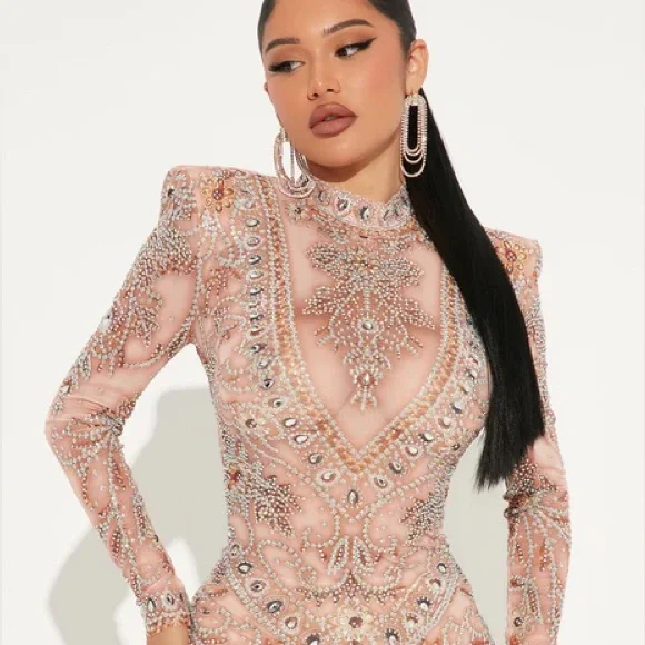 🎉 HP! 7X 🎉 Queen Cleopatra Embellished Mini Dress✨ - Picture 3 of 7